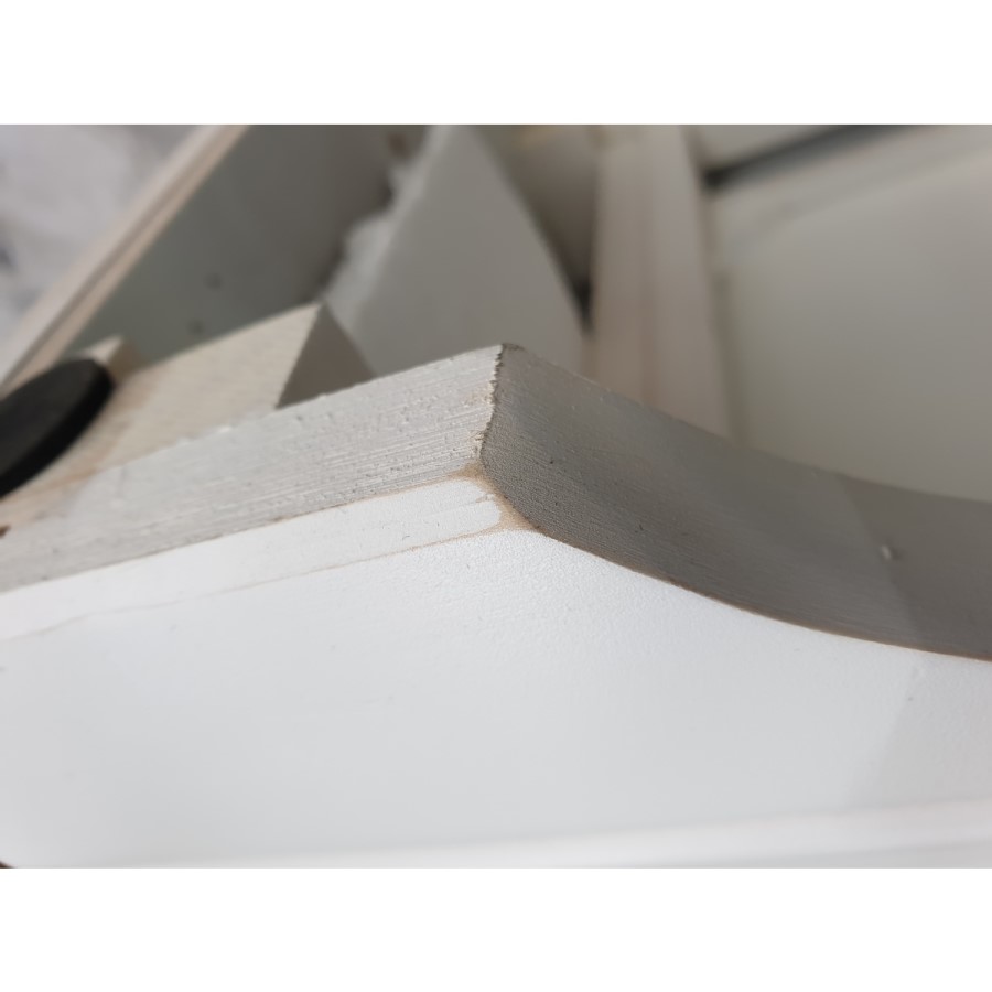 GRADE A2 - Olivia White Two Drawer Bedside Table