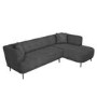 Dark Grey Teddy Bear Fabric Corner Sofa - Seats 3 - Teddy