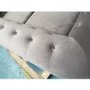 GRADE A2 - Grey Velvet Chesterfield Sofa - Seats 2 - Bronte
