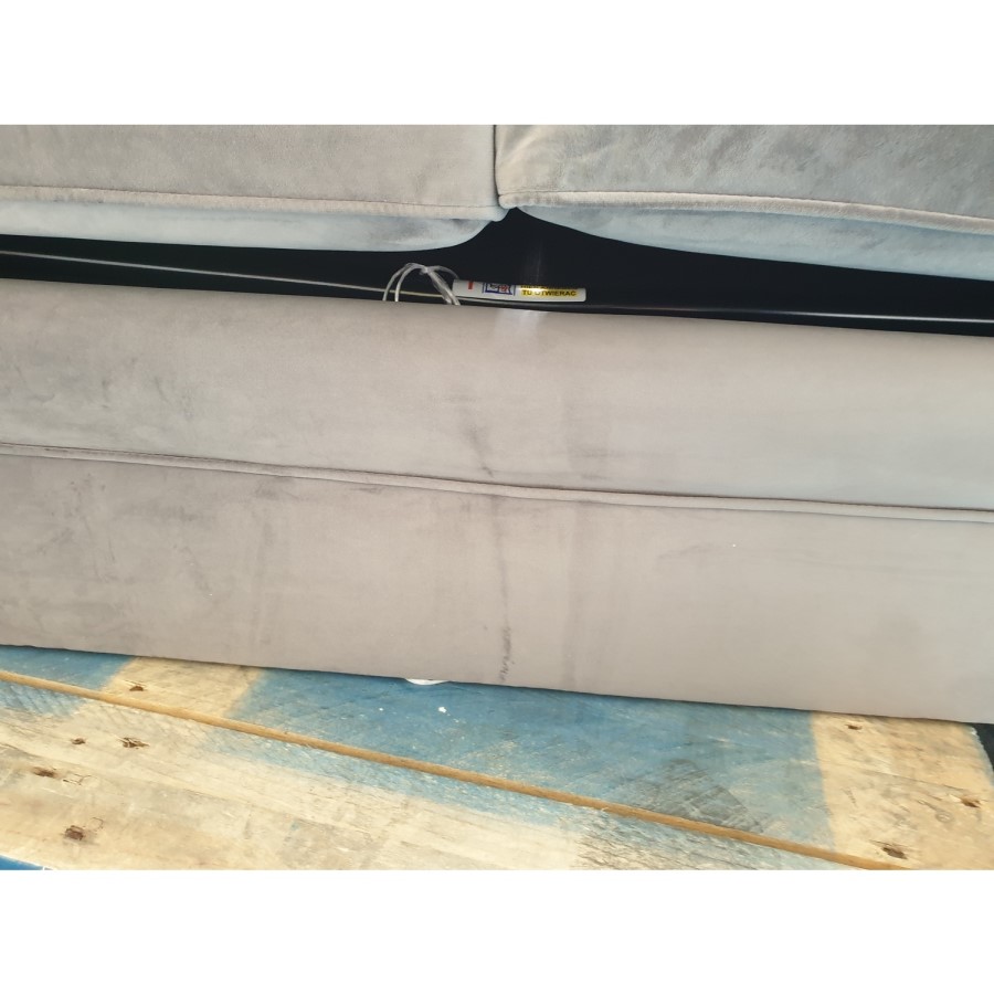 GRADE A2 - Grey Velvet Chesterfield Sofa - Seats 2 - Bronte