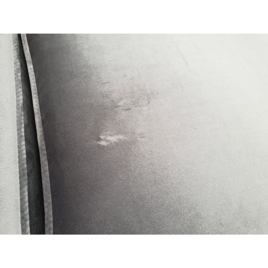 GRADE A2 - Grey Velvet Chesterfield Sofa - Seats 2 - Bronte