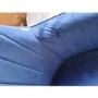 GRADE A2 - Set of 2 Navy Blue Velvet Dining Tub Chairs with Black Legs - Logan