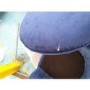GRADE A2 - Set of 2 Navy Blue Velvet Dining Tub Chairs with Black Legs - Logan