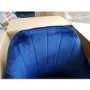 GRADE A2 - Navy Blue Velvet Bar Stool with Arms - Logan