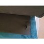 GRADE A2 - Teal Blue Velvet Sofa Bed with Cushions - Seats 3 - Rory