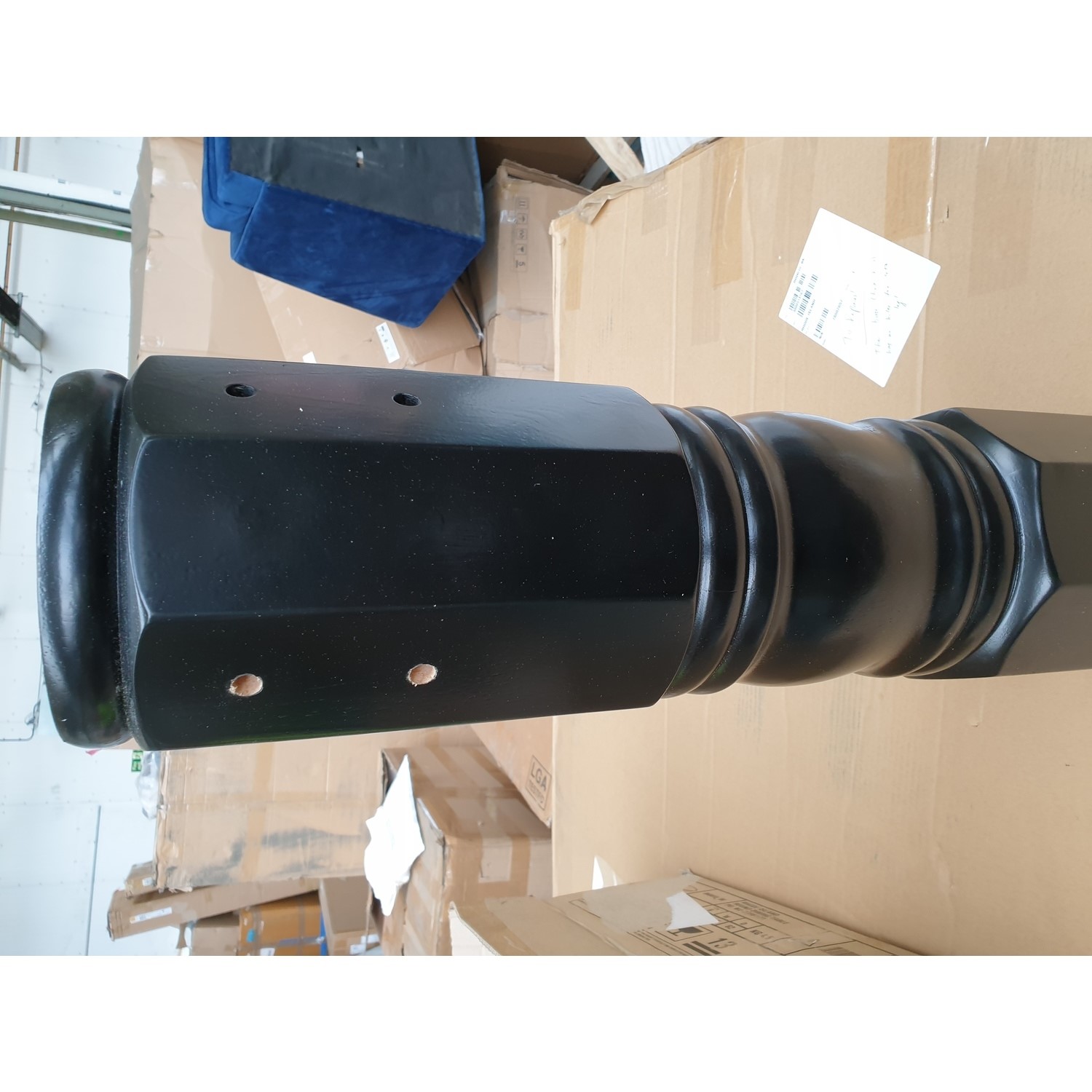 GRADE A2 Small Round Dining Table in Black Seats 4 Rhode Island