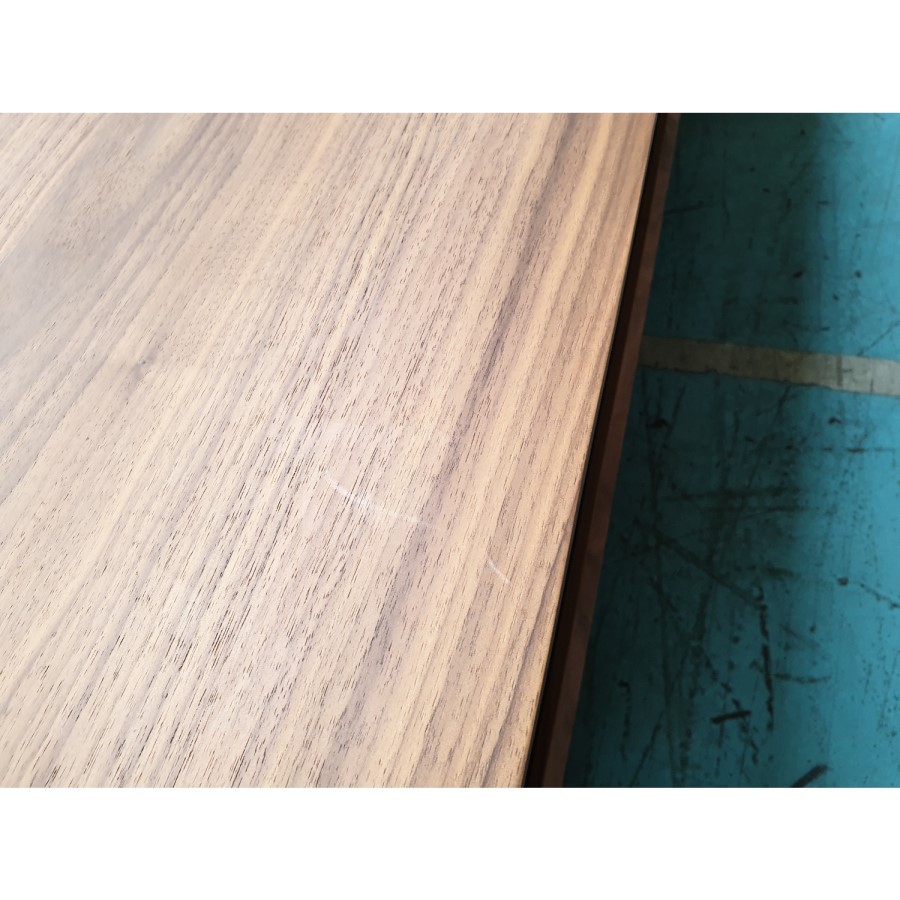 GRADE A2 - Solid Walnut TV Unit with Sliding Doors & Drawers - Briana