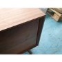 GRADE A2 - Solid Walnut TV Unit with Sliding Doors & Drawers - Briana