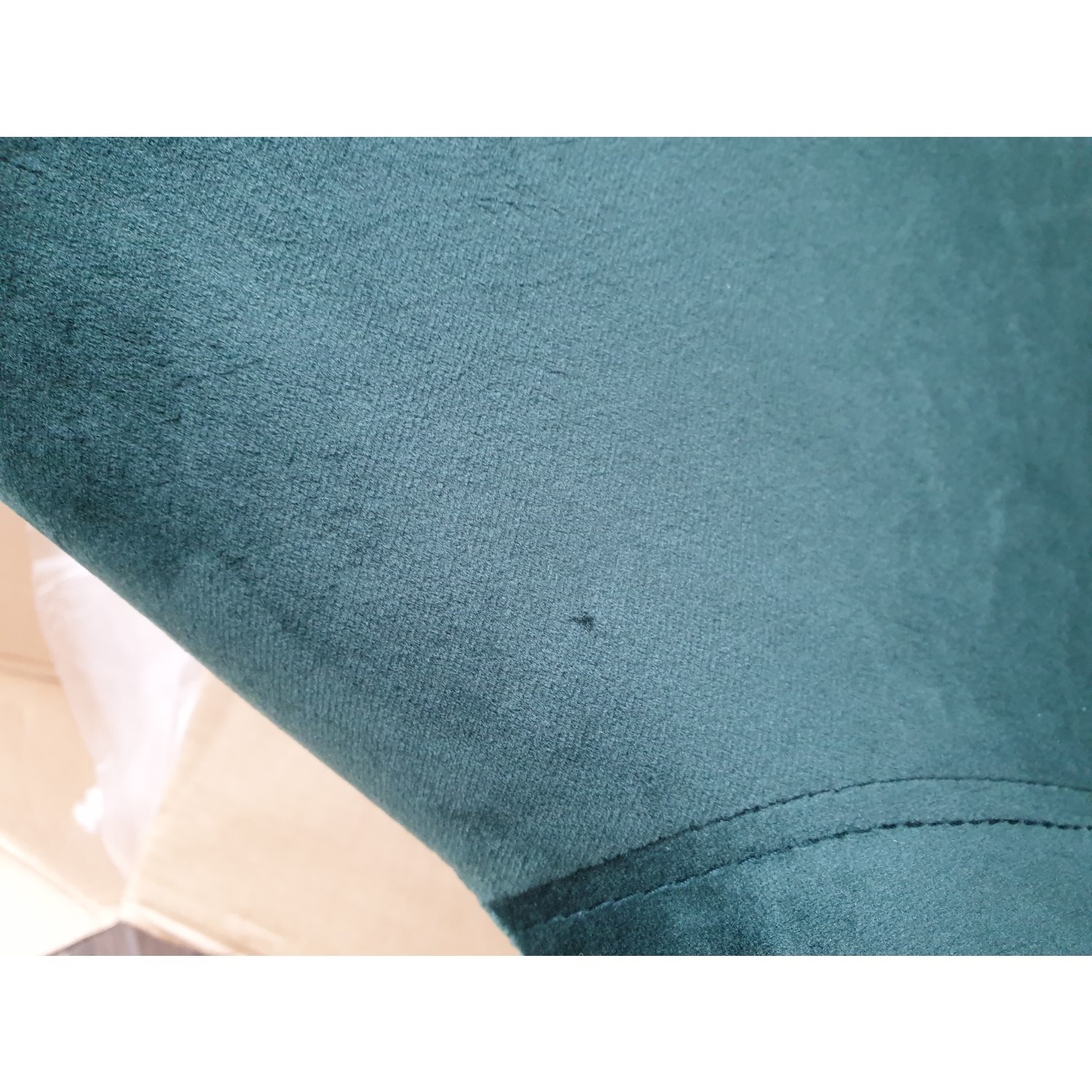 GRADE A2 Green Velvet Office Swivel Chair with Gold Base Marley