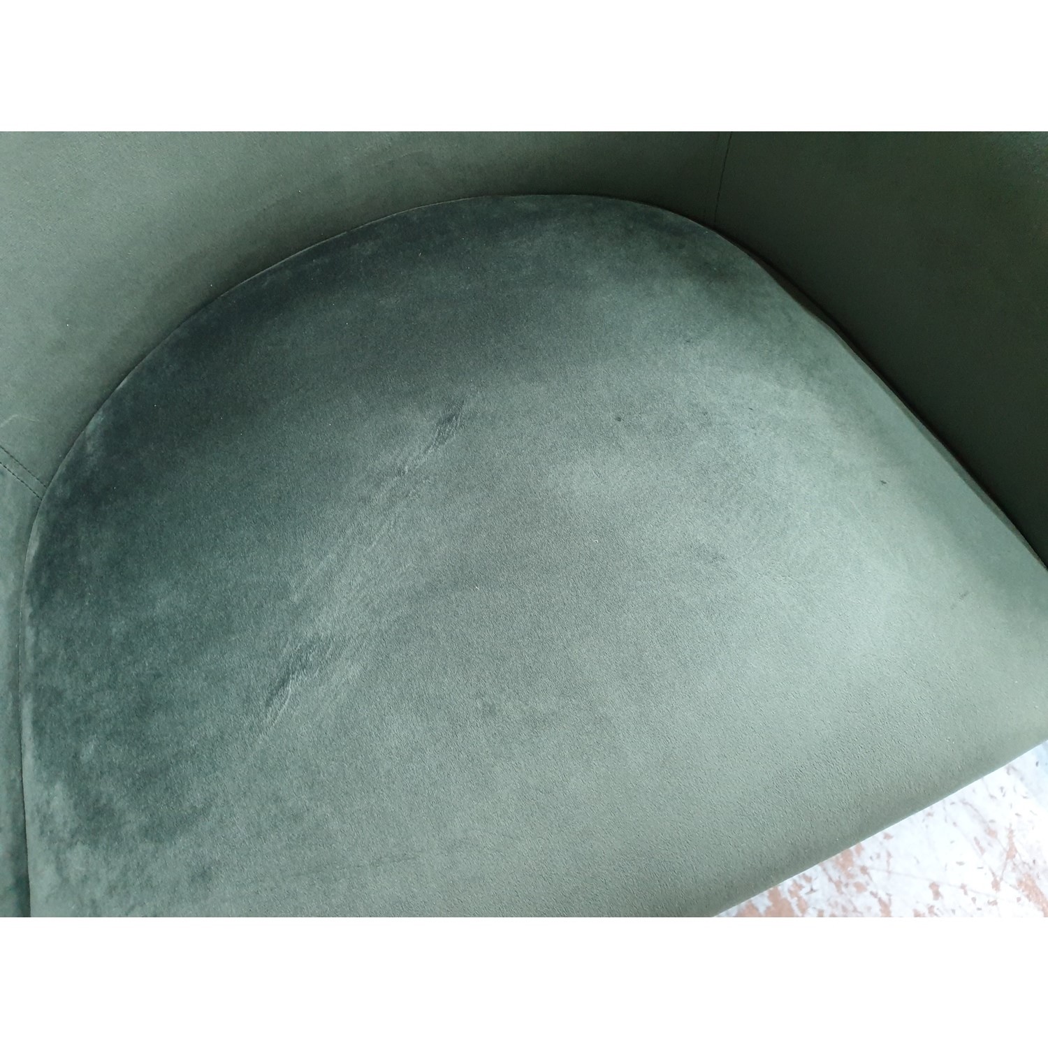 GRADE A2 Green Velvet Office Swivel Chair with Gold Base Marley