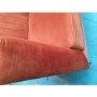 GRADE A2 - Square Velvet Armchair in Orange & Gold - Ivy