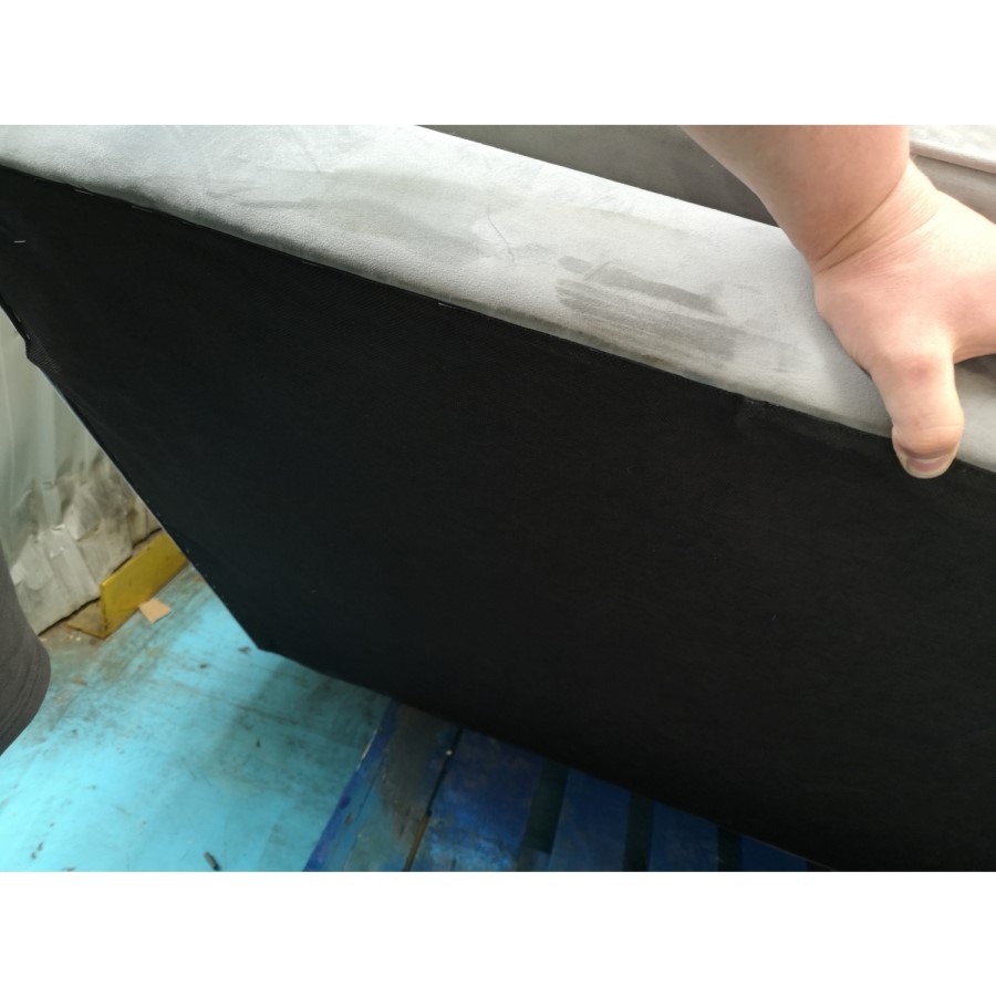 GRADE A2 - Payton Silver Grey Velvet 2 Seater Sofa