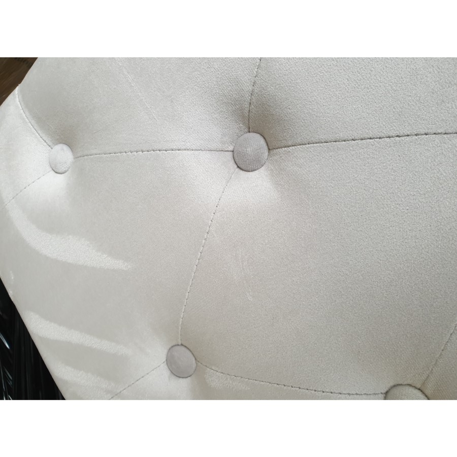 GRADE A2 - Safina Velvet Storage Blanket Box in Silver Grey with Stud Detail