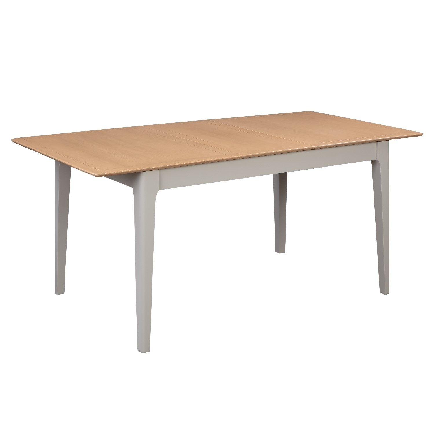 Grey Extendable Dining Table with Solid Oak Top - Seats 6 - Adeline ...