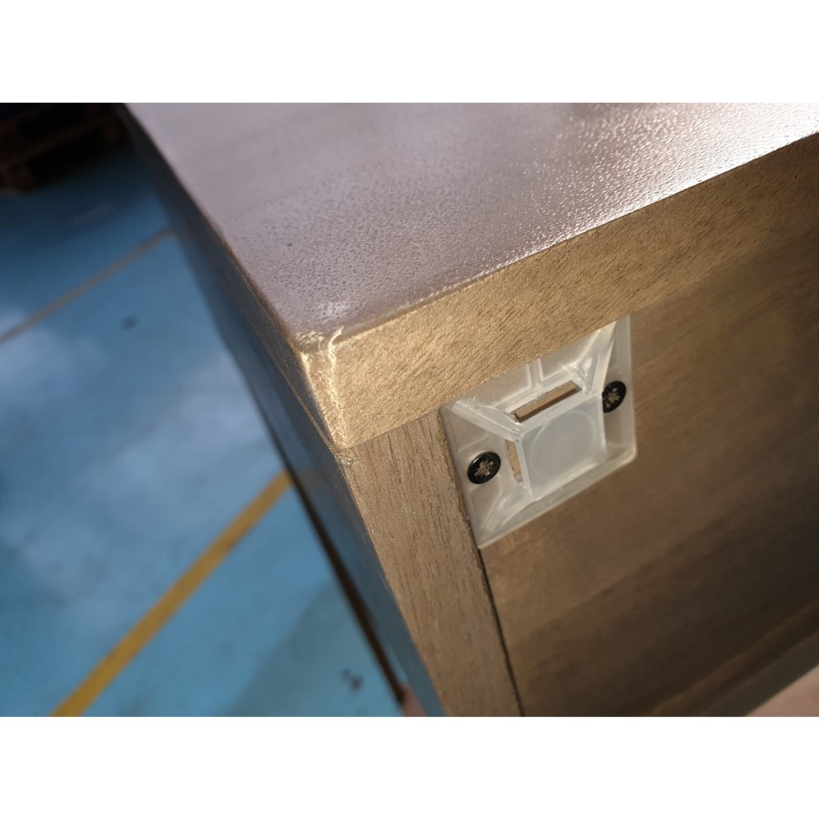 GRADE A2 - Mango Wood Console Table with Gold Legs - Alice