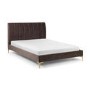 ONLY OPENED - Julian Bowen Scalloped Velvet King Size Bed Frame in Grey
