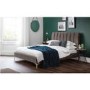 ONLY OPENED - Julian Bowen Scalloped Velvet King Size Bed Frame in Grey