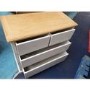 GRADE A2 - Darley Two Tone Chest of Drawers in Solid Oak and Light Grey