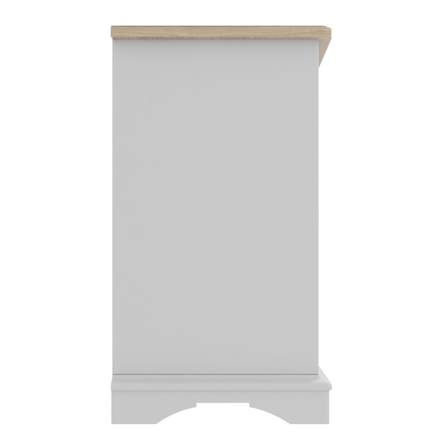 GRADE A2 - Darley Two Tone Chest of Drawers in Solid Oak and Light Grey