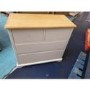 GRADE A2 - Darley Two Tone Chest of Drawers in Solid Oak and Light Grey