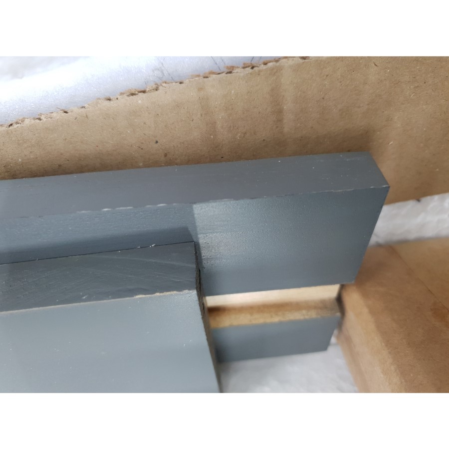 GRADE A2 - Harper Grey Solid Wood 1 Drawer Bedside Table