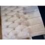 GRADE A2 - Safina Small Double Ottoman Bed in Light Beige with Quilted Button Headboard