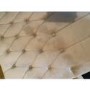 GRADE A2 - Safina Small Double Ottoman Bed in Light Beige with Quilted Button Headboard