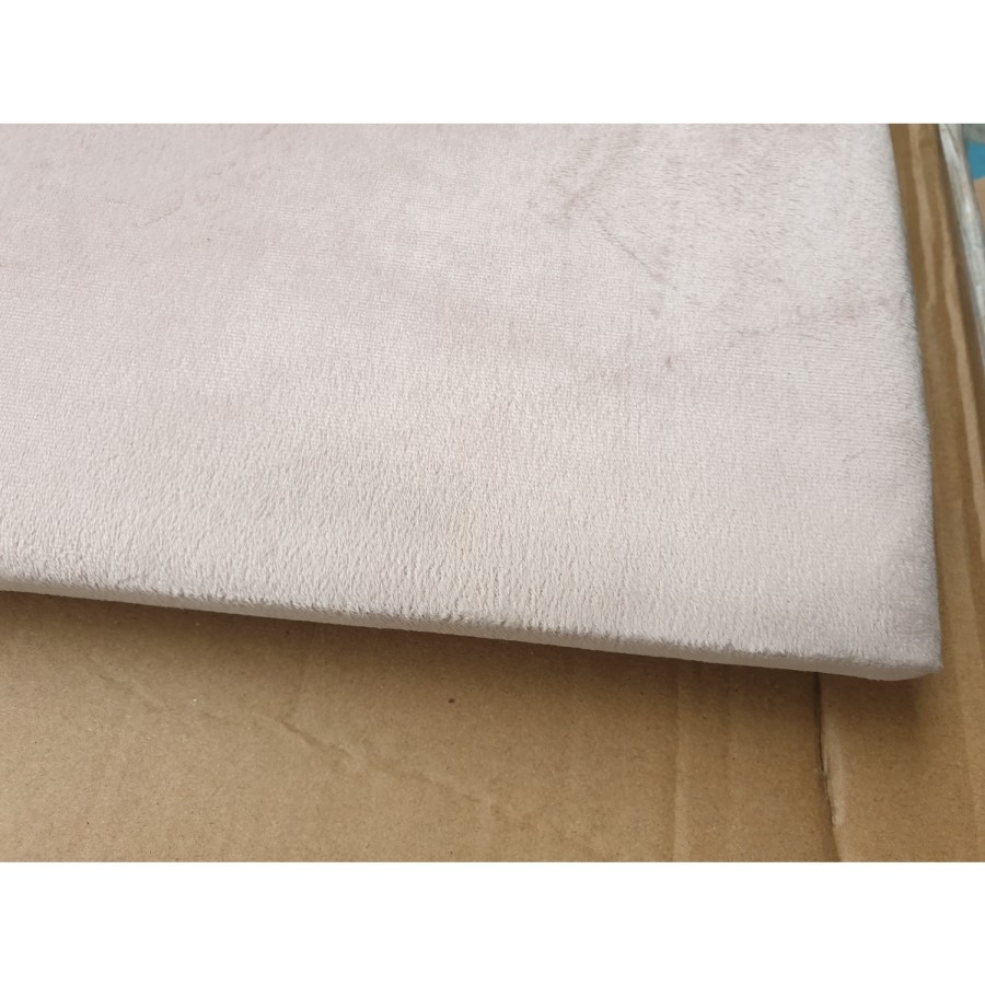 GRADE A2 - Safina Single Wing Back Bed in Baby Pink Velvet