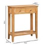 GRADE A2 - Narrow Solid Oak Console Table with Drawers - Adeline