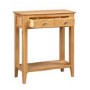 GRADE A2 - Narrow Solid Oak Console Table with Drawers - Adeline