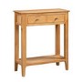 GRADE A2 - Narrow Solid Oak Console Table with Drawers - Adeline