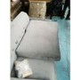 GRADE A2 - Right Hand Facing Grey Velvet Corner Sofa with Bolster Cushions - Seats 3 - Idris
