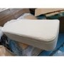GRADE A2 - Leo Faux Sheepskin Storage Bench in Cream with Natural Legs