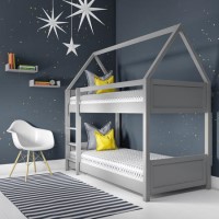 House Bunk Bed in Grey - Coco House Bunk Bed in Grey - Coco