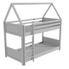 GRADE A1 - Coco Kids House Bunk Bed in Light Grey