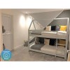GRADE A1 - Coco Kids House Bunk Bed in Light Grey