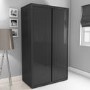 GRADE A2 - Lexi High Gloss Double Door Wardrobe in Anthracite Grey