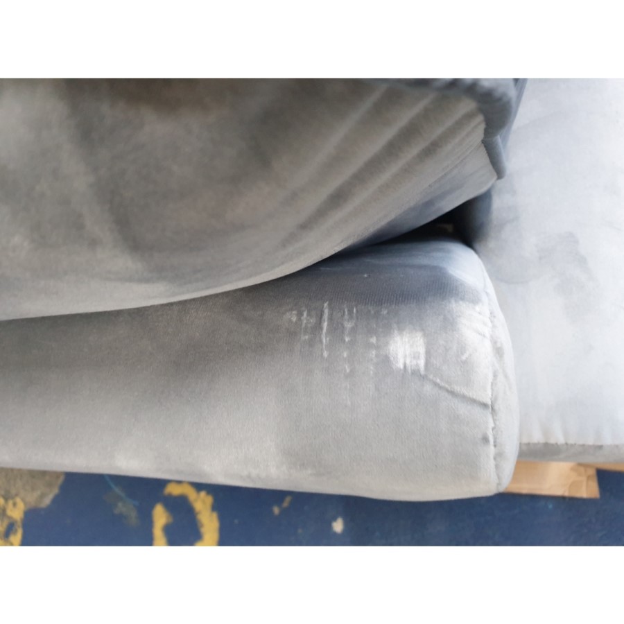 GRADE A2 - Payton Silver Grey Velvet 2 Seater Sofa