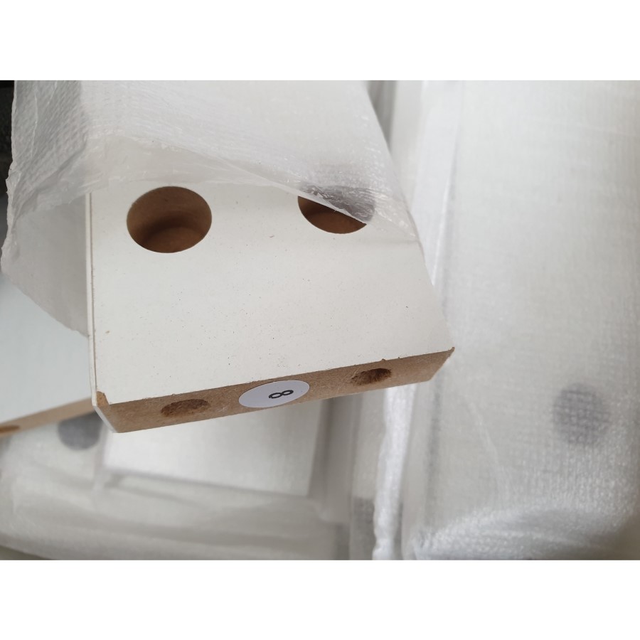 GRADE A2 - Vivienne White High Gloss Sideboard with LED Lighting