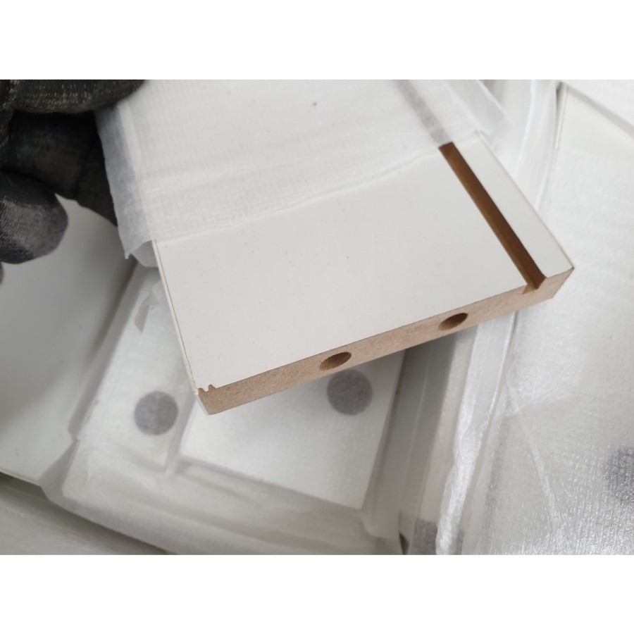 GRADE A2 - Vivienne White High Gloss Sideboard with LED Lighting