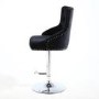 Black Velvet Adjustable Bar Stool - Rocco