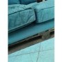 GRADE A2 - Payton Teal Blue Velvet 3 Seater Sofa