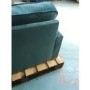 GRADE A2 - Payton Teal Blue Velvet 3 Seater Sofa
