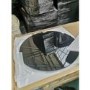 GRADE A2 - Black Round High Gloss 100cm Dining Table - Seats 4 - Aura