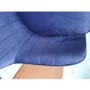 GRADE A2 - Set of 2 Navy Blue Velvet Dining Tub Chairs with Chrome Legs - Logan