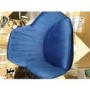 GRADE A2 - Set of 2 Navy Blue Velvet Dining Tub Chairs with Chrome Legs - Logan