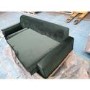 GRADE A2 - Right Hand Facing Dark Green Velvet Corner Sofa with Bolster Cushions - Seats 3 - Idris