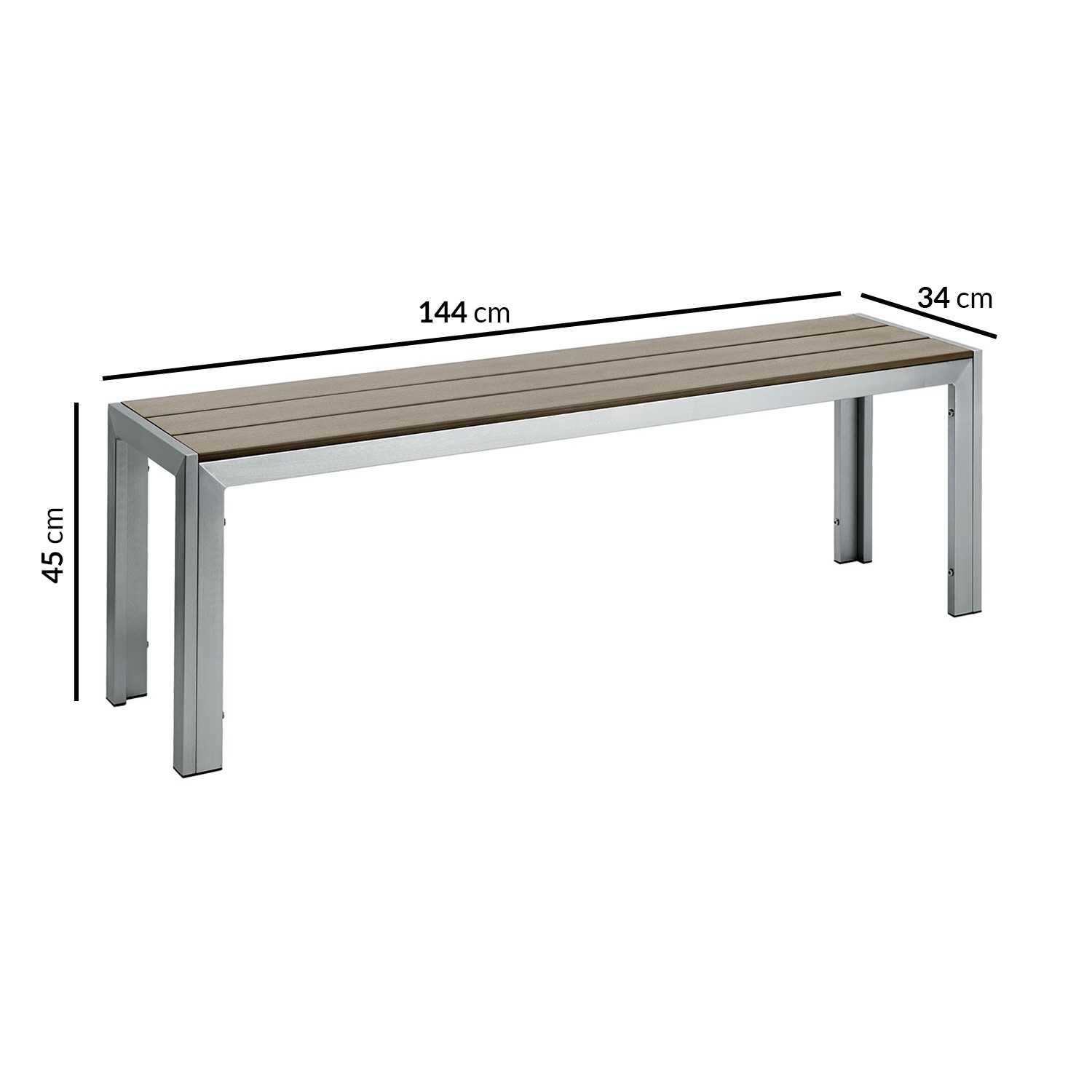Table and Bench Garden Dining Set 4 Seater Furniture123
