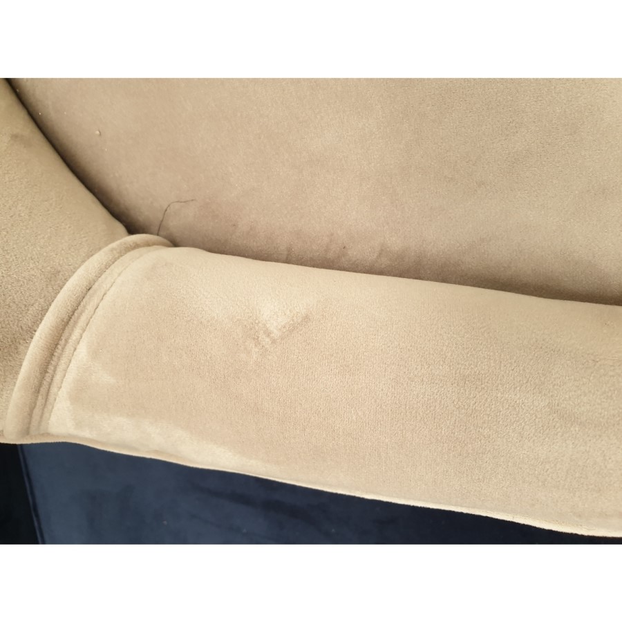 GRADE A2 - Kaylee Mink Velvet Dining Chairs with Oak Legs - Set of 2