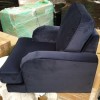 GRADE A2 - Navy Blue Velvet Armchair - Payton